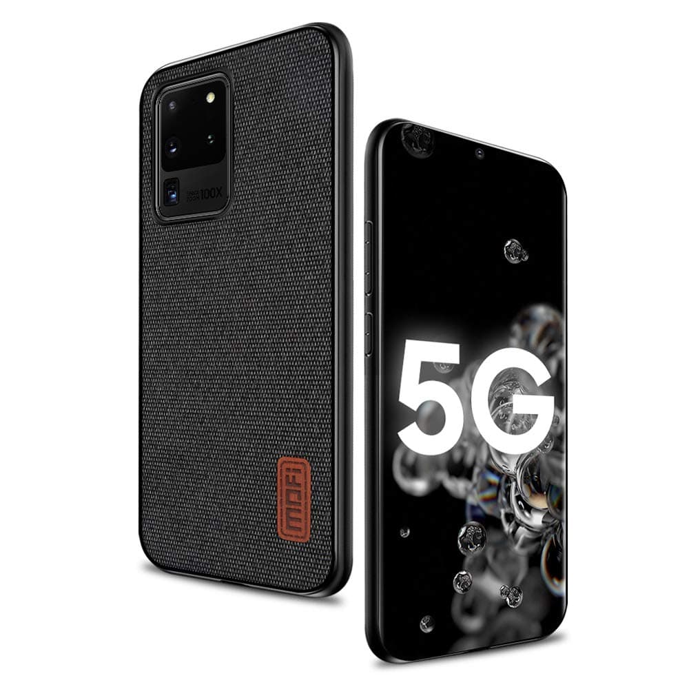 Mofi Shockproof Case Compatible with Samsung S20 Ultra 5G Case Slim Matte Fabric Thin Cover for Galaxy S20 Ultra (6.9 inch) Black
