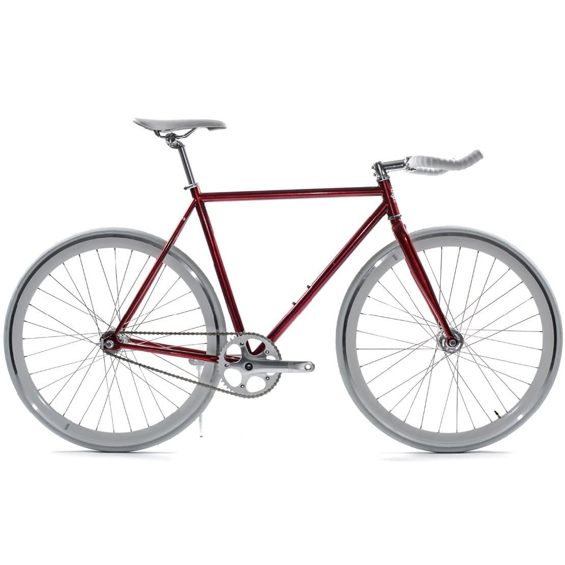 State Bicycle Unisex's Core Model Fixed Gear Bicycle-Cardinal, 46 cm