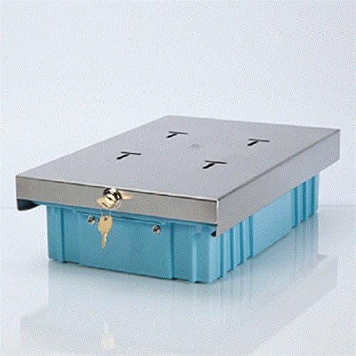 Divine Medical X-Large Refrigerator Storage Box, Single-Lock -Red