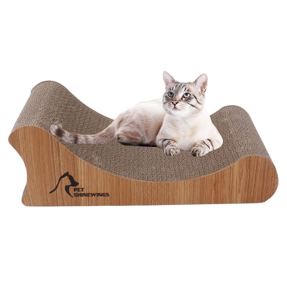 PET SHINEWINGS Basic Cat Scratcher Lounge with Catnip Scratching Board Pad Cat Toy ¡