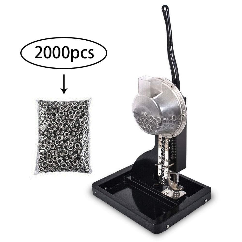 Eyelet Semi-Automatic Grommet Machine with 2,000Pcs #2 Grommets,10mm Grommets