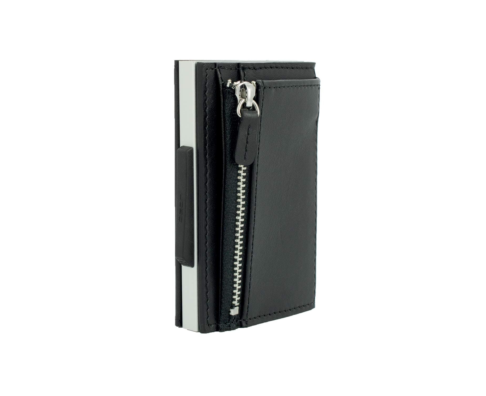 Men's Bi fold, Black Aluminium Silver, Standard Size