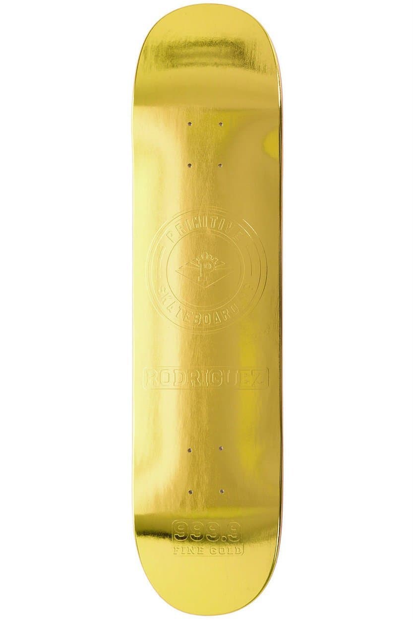 Primitive P Rod Gold Bar Skateboard Deck - 7.6