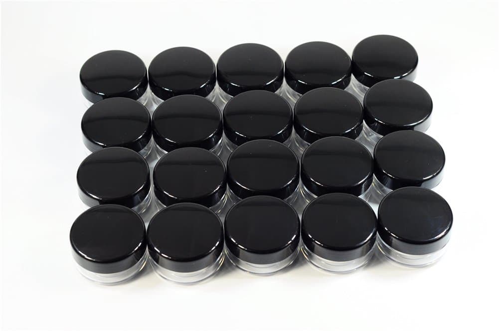 10 Gram Cosmetic Containers 20pcs Sample Jars with Lids Plastic Makeup Sample Containers BPA free Pot Jars