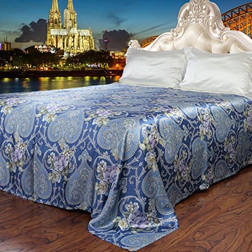 Reactive printed pure silk bed linen/ wide silk fabric sheets-G 140x200cm(55x79inch)