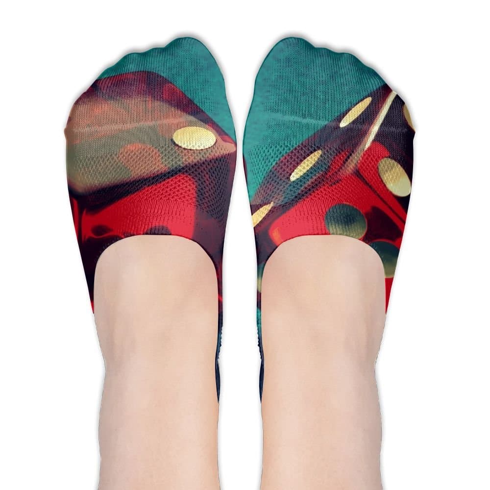 Dice Cube No Show Socks Liner Socks Low Cut Ped Socks Invisible Athletic Liners For Women