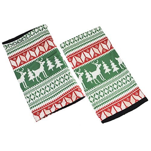 Ugly Sweater Ankle Warmer, Soft Double Layered Microfiber Winter Holiday Leg Warmers Handmade by Santa Playa