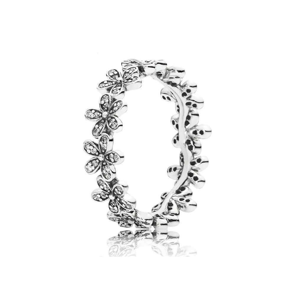 Doti Style 925 Sterling Silver Dazzling Daisy Chain Ring