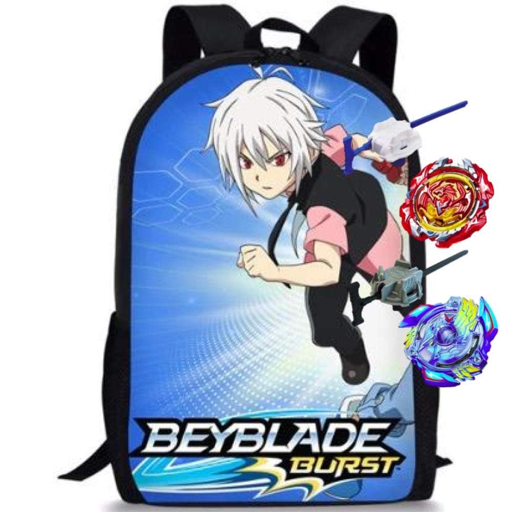 Manalo Bayblades burst evolution Backpack with 2 Bay Blade Burst and Launcher INCLUDED AS FREE GIFTS,(W)