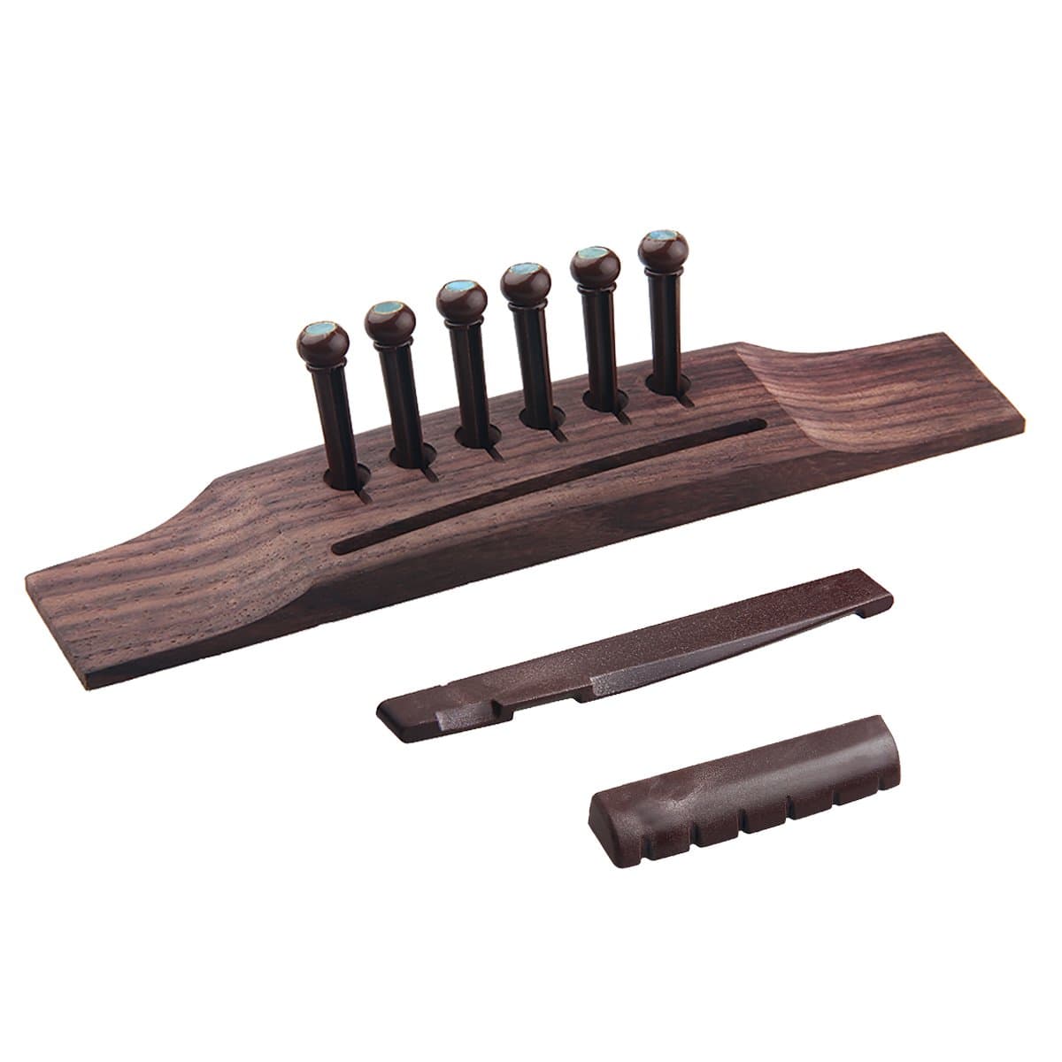 Guitar Bridge Nut Saddle And 6pcs String Pins For Acoustic Guitars Parts Replacement (Z4973)