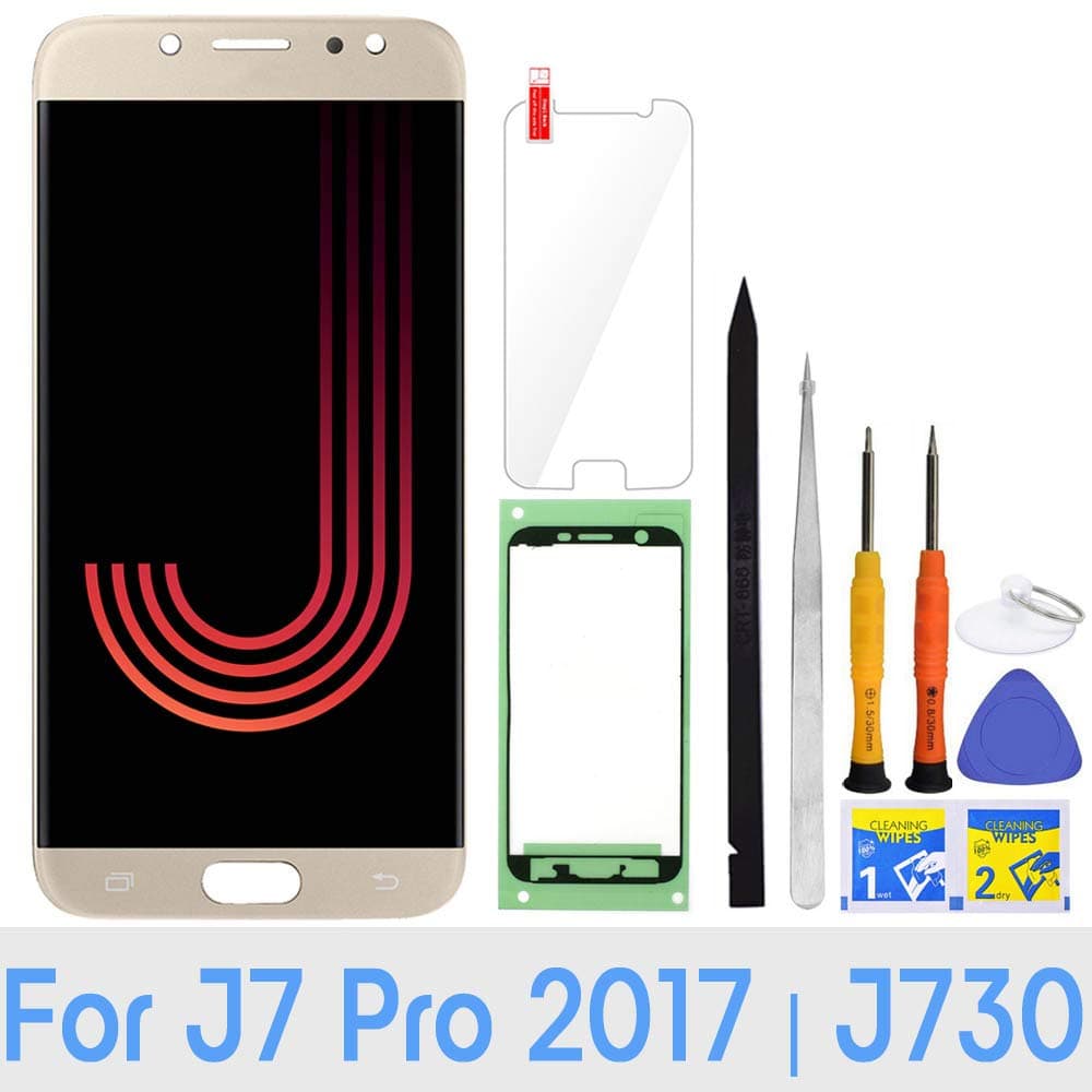 iFixmate LCD Screen Replacement for Samsung Galaxy J7 Pro (Gold) with Touch Digitizer Display Assembly for J730 2017 J730G J730F SM-J730F/DS J730FM/DSM J730G/DS J730GM/DS