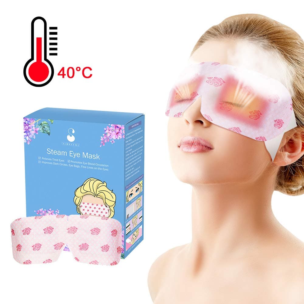 Eye Masks Heated, Safe Warming Eye Mask for Single Use, Safe Steam Sleep Mask for Relieve Blepharitis, Dry, Stress, Puffy Eyes, Eye SPA Remove Dark Circles(10 Pieces)