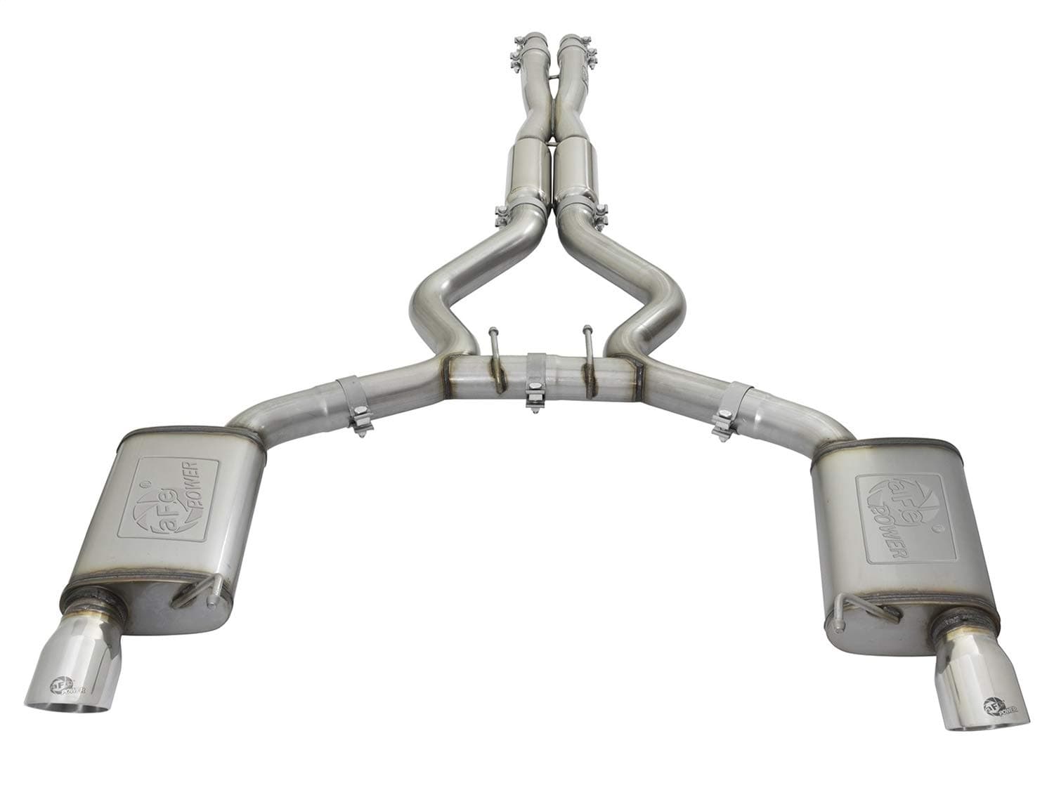 aFe 49-33087-P MACH Force-Xp Cat-Back Exhaust System w/ Resonator - Polished Tip - Mu