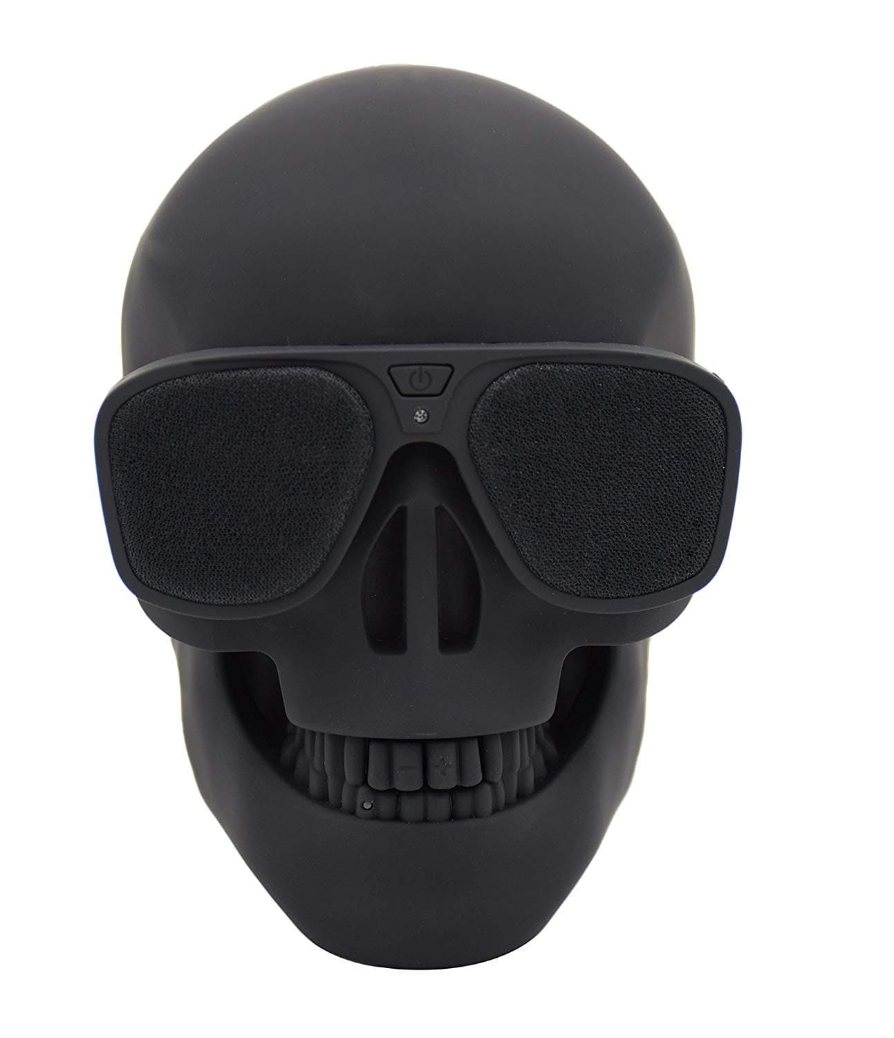 Skull Protable Wireless Stereo Bluetooth Speaker with HD Sound and Bass, Cool Creative Gift (Black)