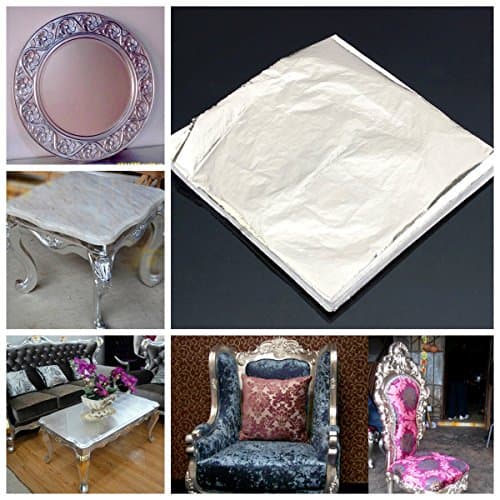 Silver Leaf Sheets 999/1000 Real Silver 1000 pcs Silver 100% Leaf Sheets For Cooking Art NEW Genuine Authentic for, Decoration, Health & Beauty, Home Arts & Crafts, Metal Working,