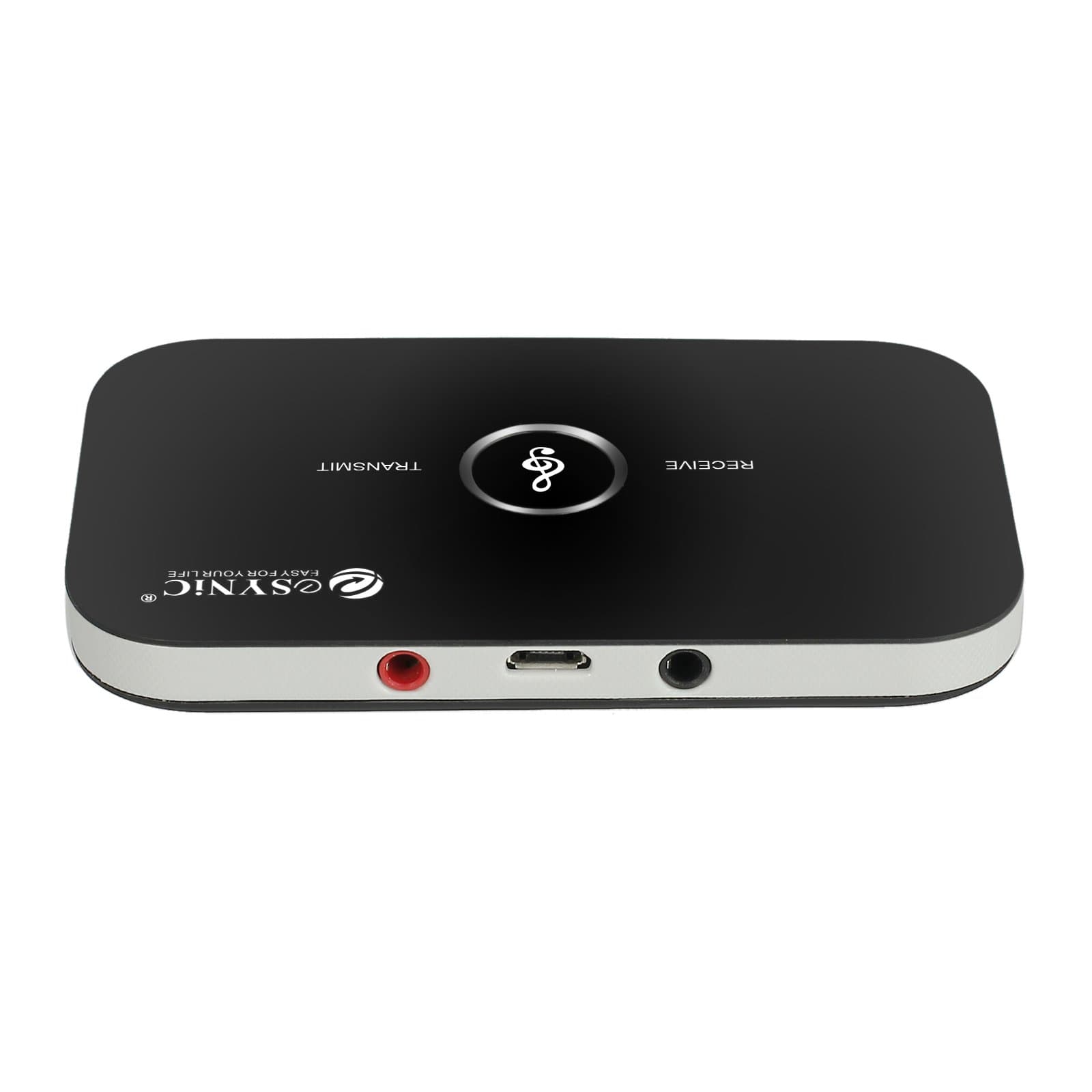 Bluetooth Receiver and Transmitter Portable Bluetooth Audio Adapter 2-in-1 Wireless Stereo Audio Transmitter and Receiver with 3.5mm Stereo Port for Home Music Streaming Sound System Speakers Headphone TV PC MP3 MP4