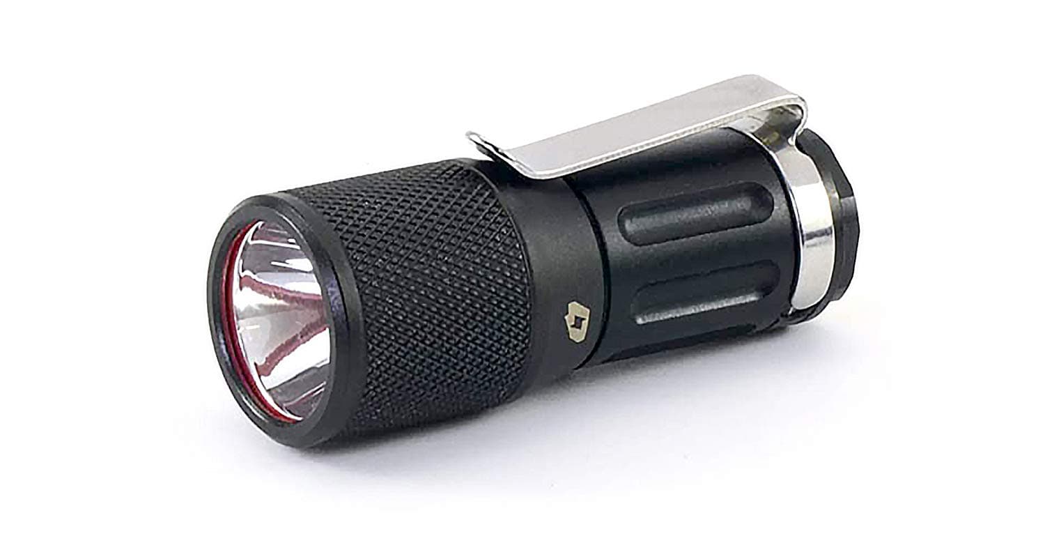 Foursevens Mini Turbo MKIII EDC LED Pocket Flashlight with Clip & Magnetic Base, 6 Configurable Modes, Strobe, SOS, & Beacon, RCR123A High Discharge Li-Ion Rechargeable Battery included (Light Only)