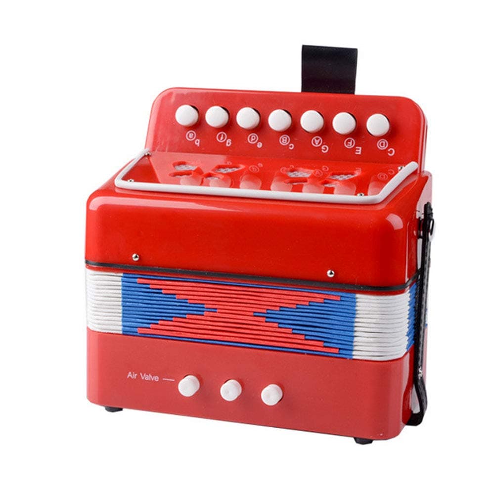 Kids Mini Accordion Multi Function Parenting Children'S Early Learning Musical Toys Portable Accordion Instrument Kids Educational Musical Instrument 1Set Red