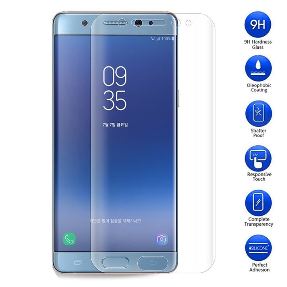 MAXKU Samsung Galaxy Note FE Screen Protector, 3D Glass Full Coverage 0.3mm Premium Tempered Glass Screen Protector 9H Hardness Rating and Bubble-Free Installation for Samsung Galaxy Note Fan Edition