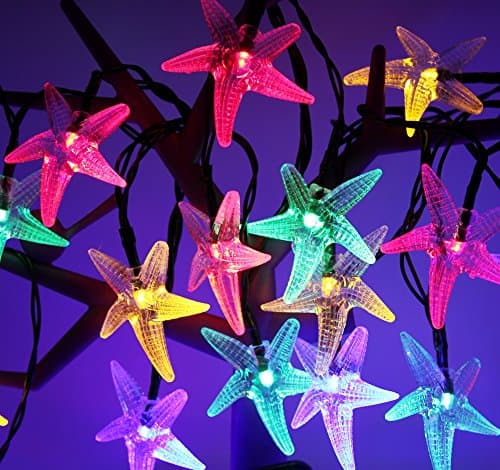 Solar String Light Outdoor, Inngree 20 ft 30 LED Starfish Solar Fairy Waterproof String Lights Christmas Solar Powered String lights for Garden, Patio, Yard, Home, Christmas Tree, Parties(multicolour)