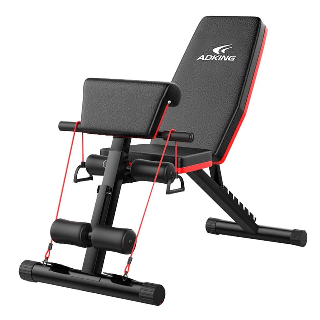 INiubi Utility Home Gym Adjustable Weight Bench Foldable Workout Bench, Adjustable Sit Up Incline Abs Benchs Flat Fly Weight Press Fitness Roman Chair(Black)