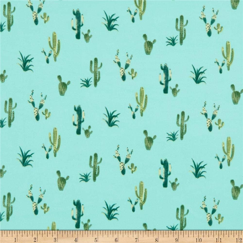 Double Brushed Poly Jersey Knit Cactus Mint/Green Fabric