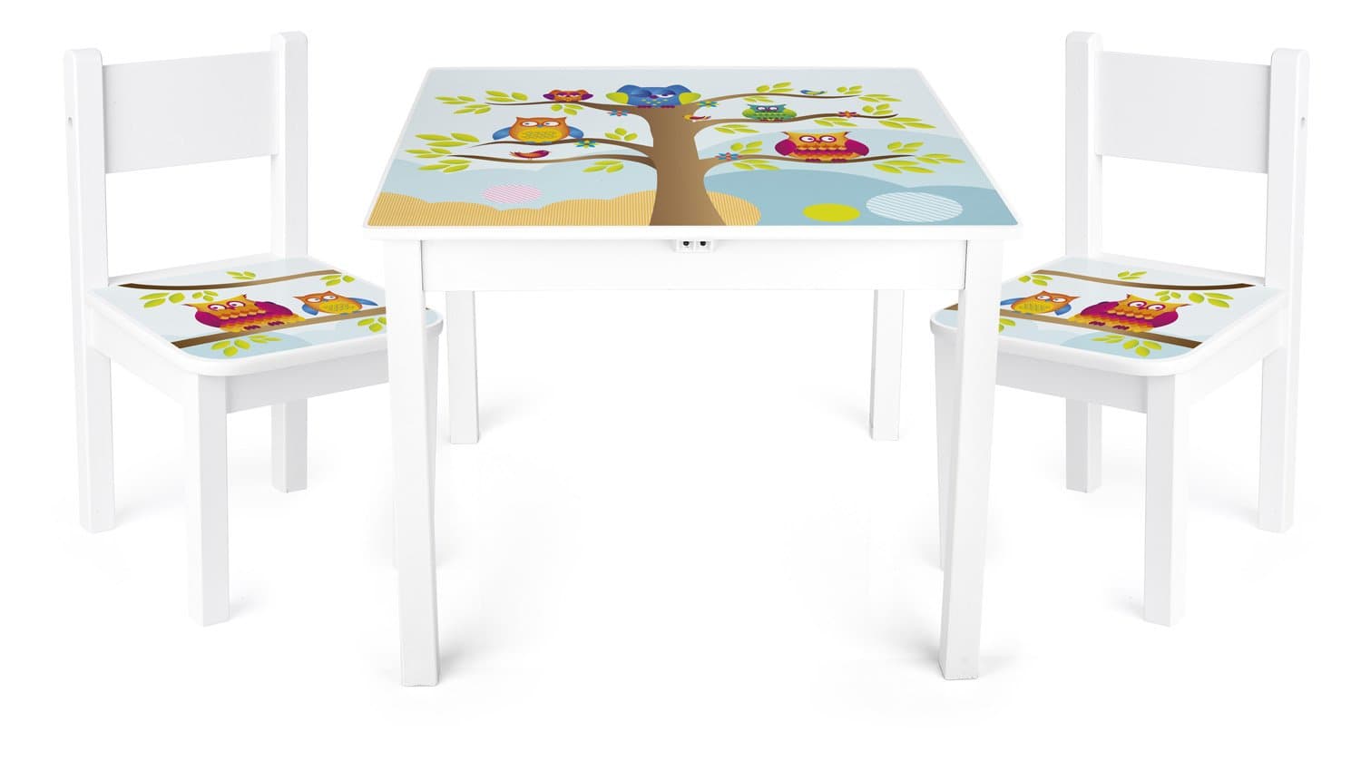 Owls Wooden Table And Chairs