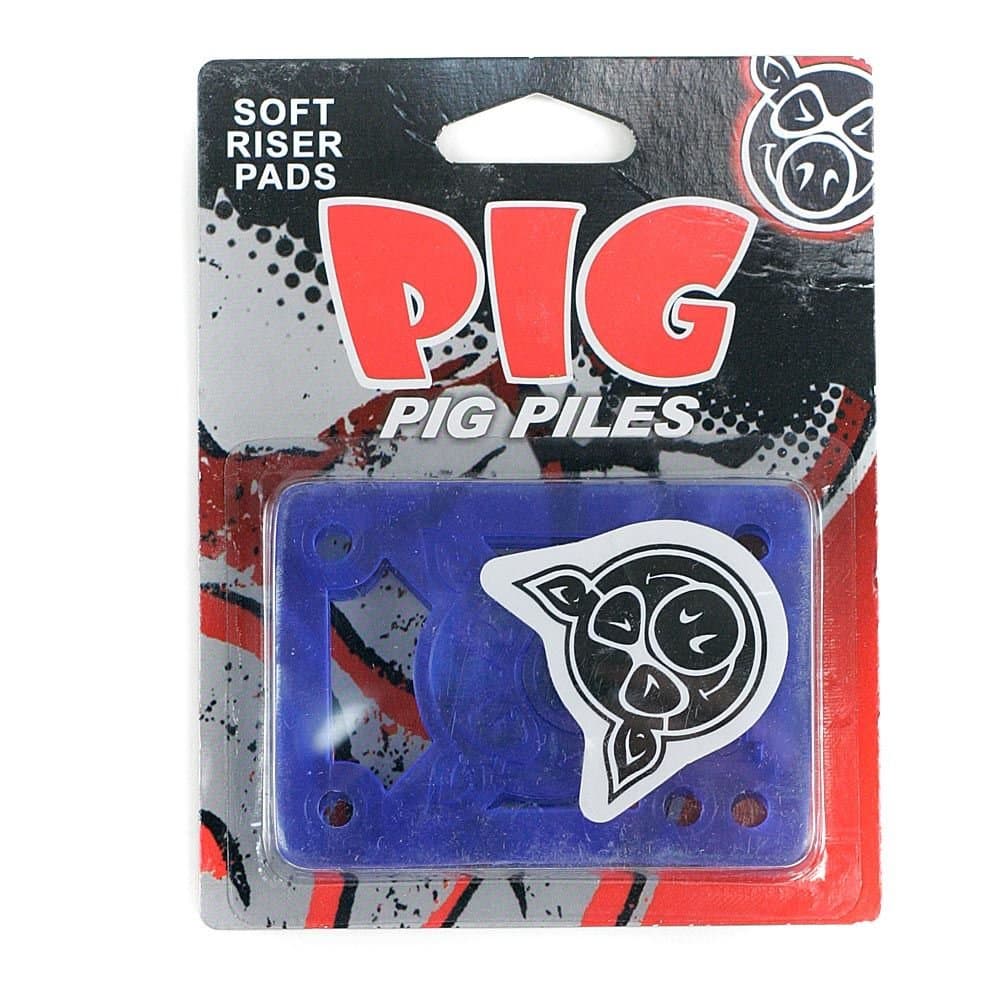 PIG Piles Skateboard Risers Soft Shock Pads Blue