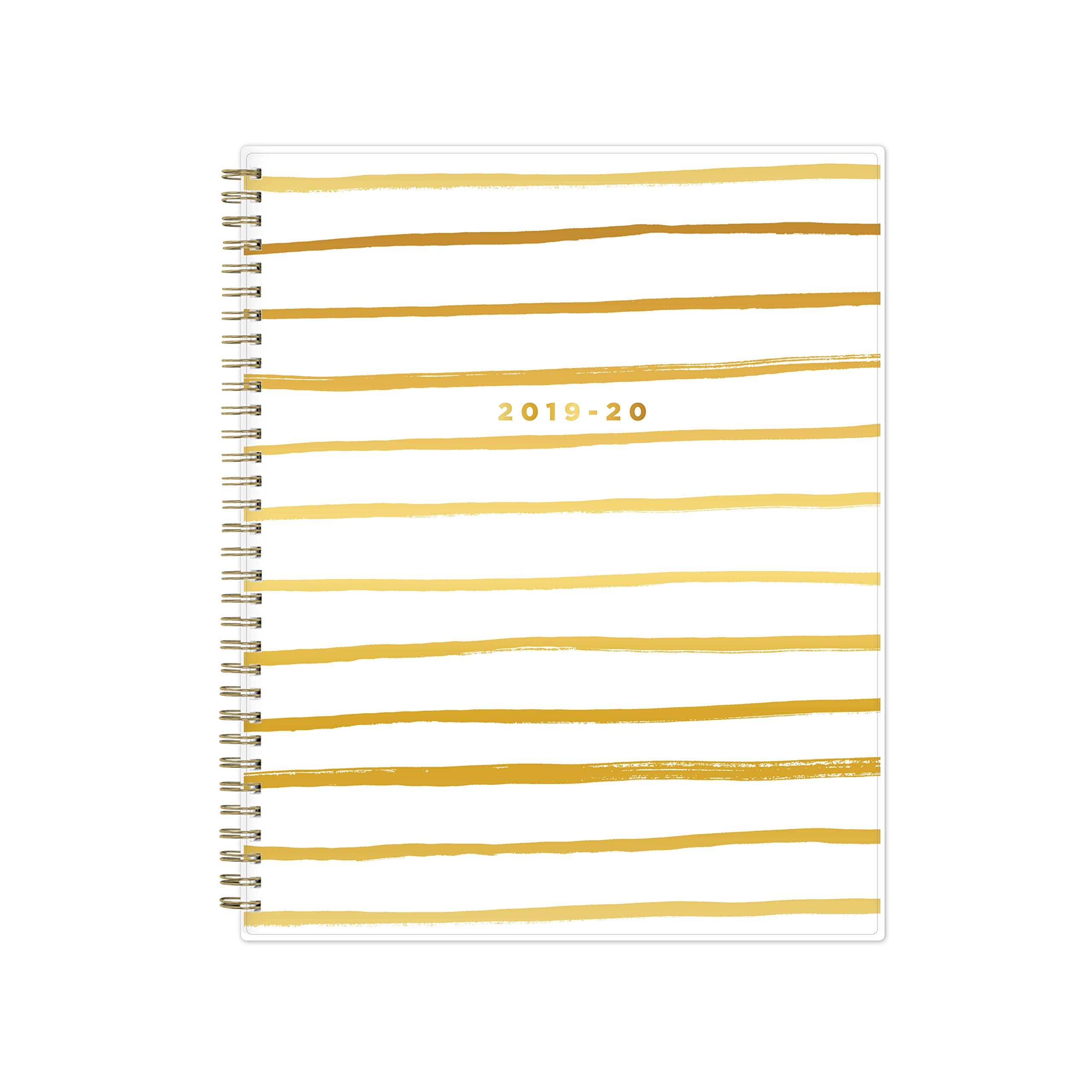 Ashley G for Blue Sky 2019-2020 Academic Year Weekly & Monthly Planner, Flexible Cover, Twin-Wire Binding, 8.5" x 11", Painterly Stripe