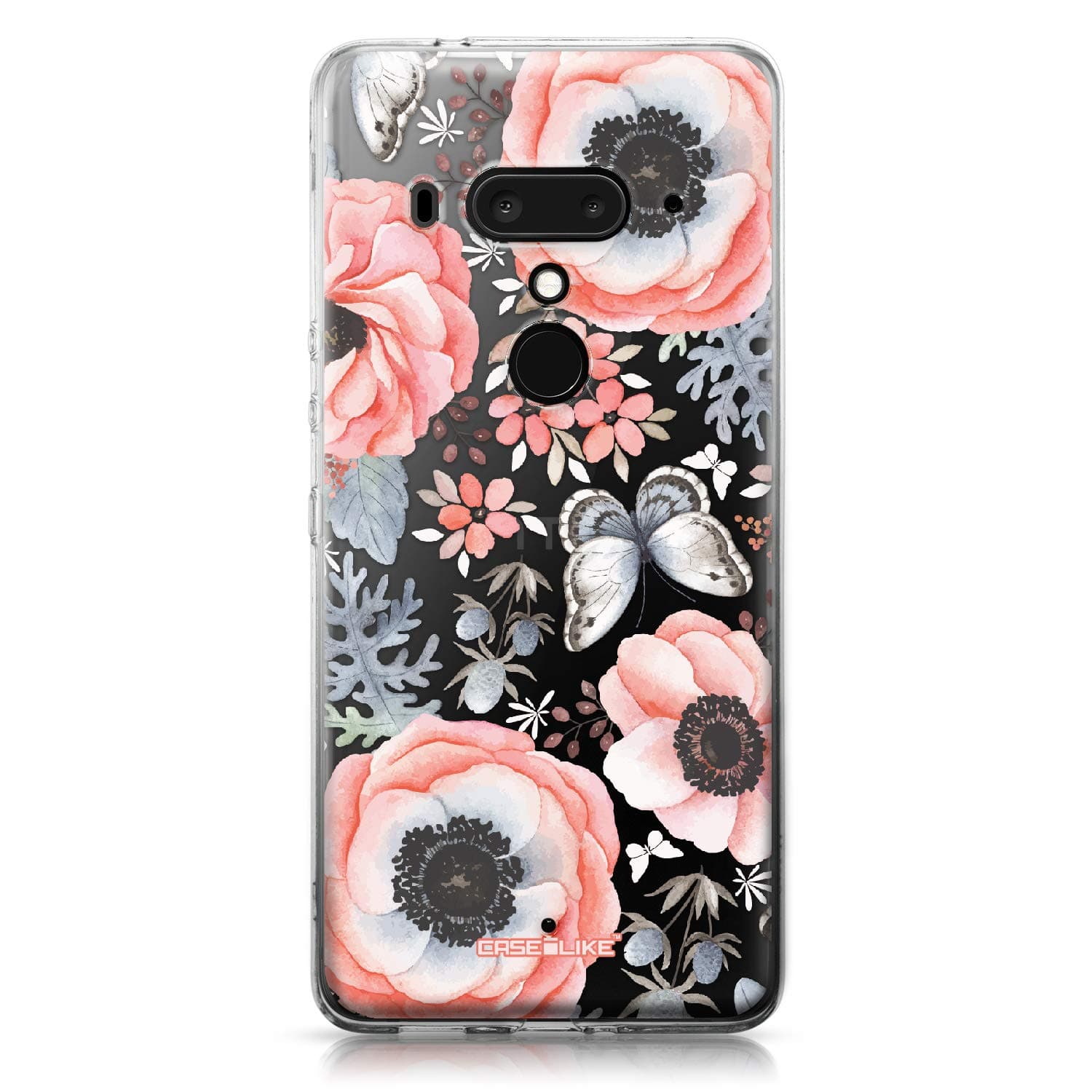 CASEiLike HTC U12 Plus case, Bohemian Floral Bouquets 2268 Pattern TPU Case Bumper Snap-on Back Cover for HTC U12 Plus