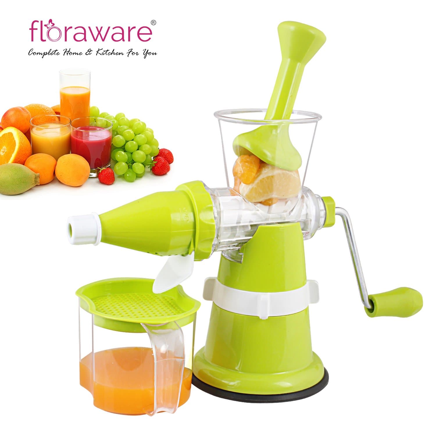 Floraware Plastic Hand Juicer, Green (Now-Green)