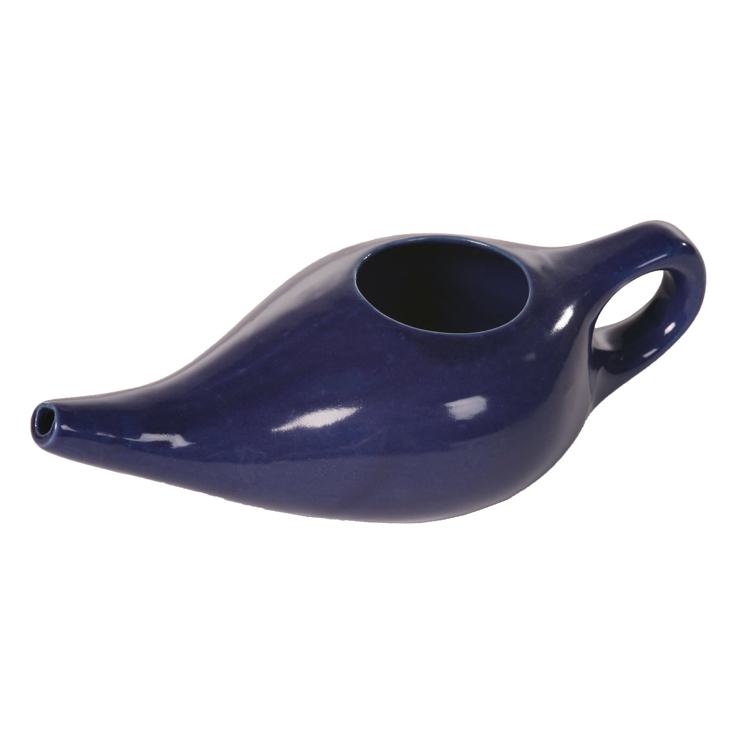 Yogaladen 570200-15 Ceramic Neti Pot Blue