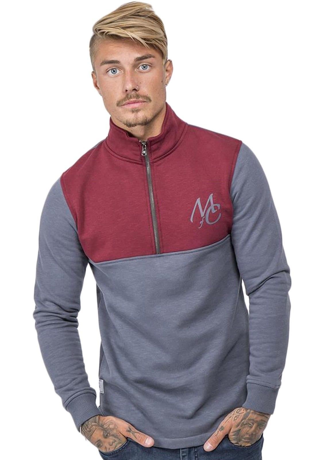 MOC Mens Designer Pullover Half Zip Fleece Smart Sweater Sweatshirt Jumper Overhead Top