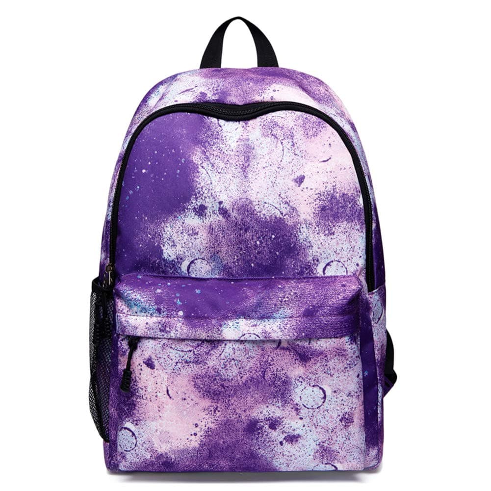 Canvas Galaxy Pattern School Bag Backpack Cute Rucksack for Girls
