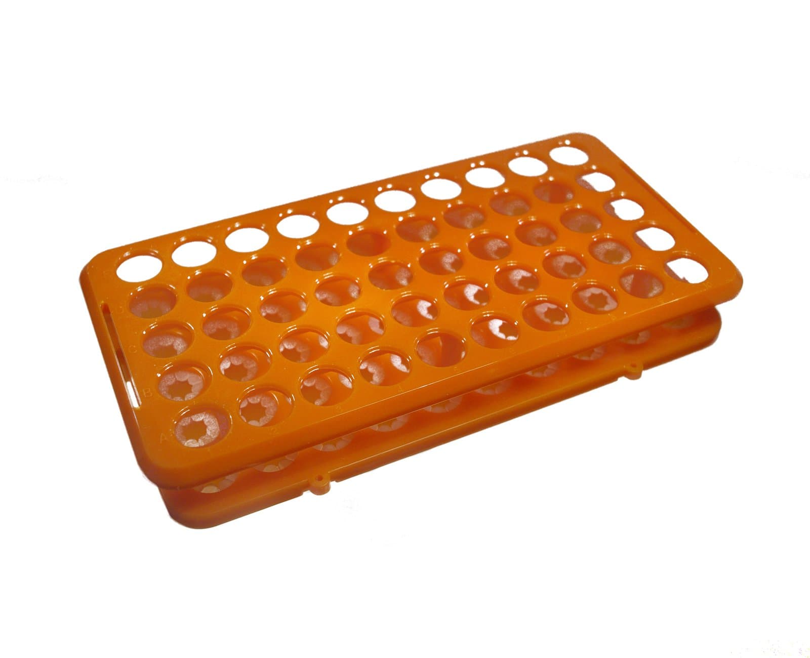 KeL Scientfic KS-3111 Plastic Tube Rack for 10 mL/15 mL Conical Centrifuge Tubes ABS, Orange