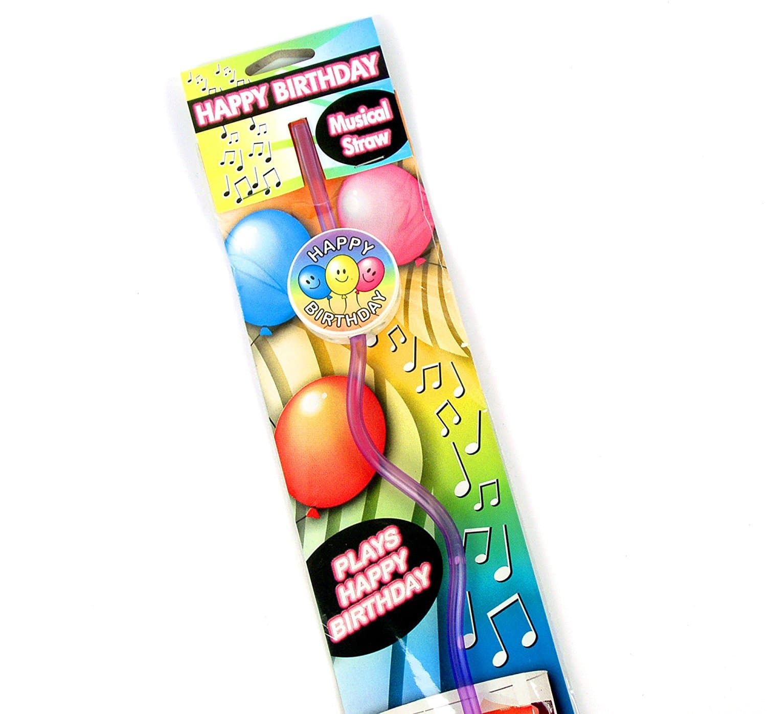Musical Happy Birthday Straw