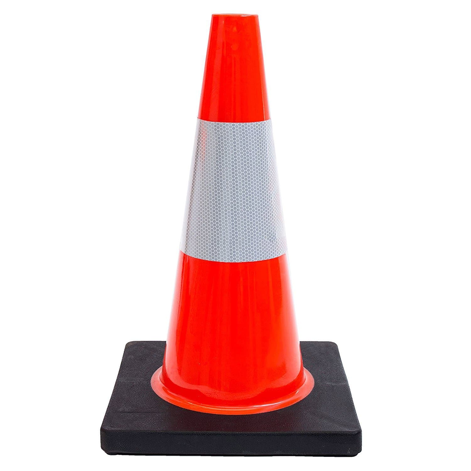 Orange Traffic Cone w/ 6" 3M Reflective Collar 18" (Pack of 12)