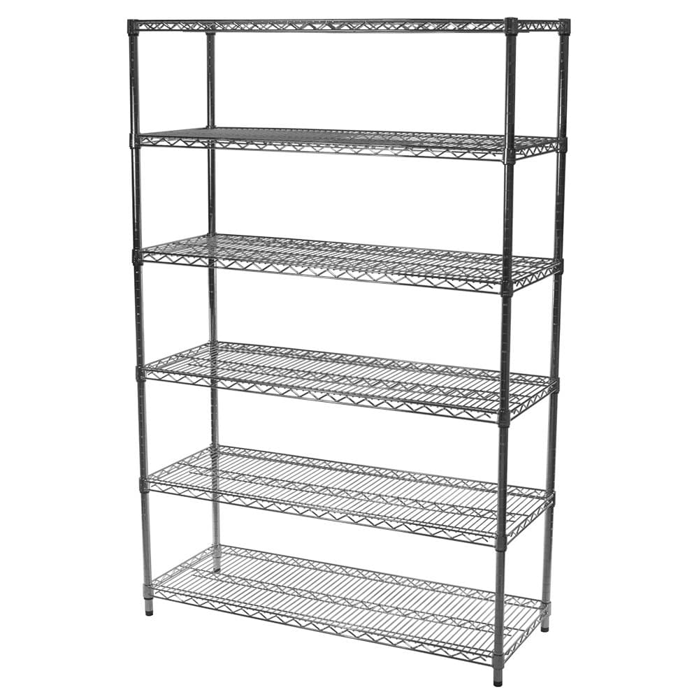 18" d x 30" w x 72" h Chrome Wire Shelving with 6 Shelves