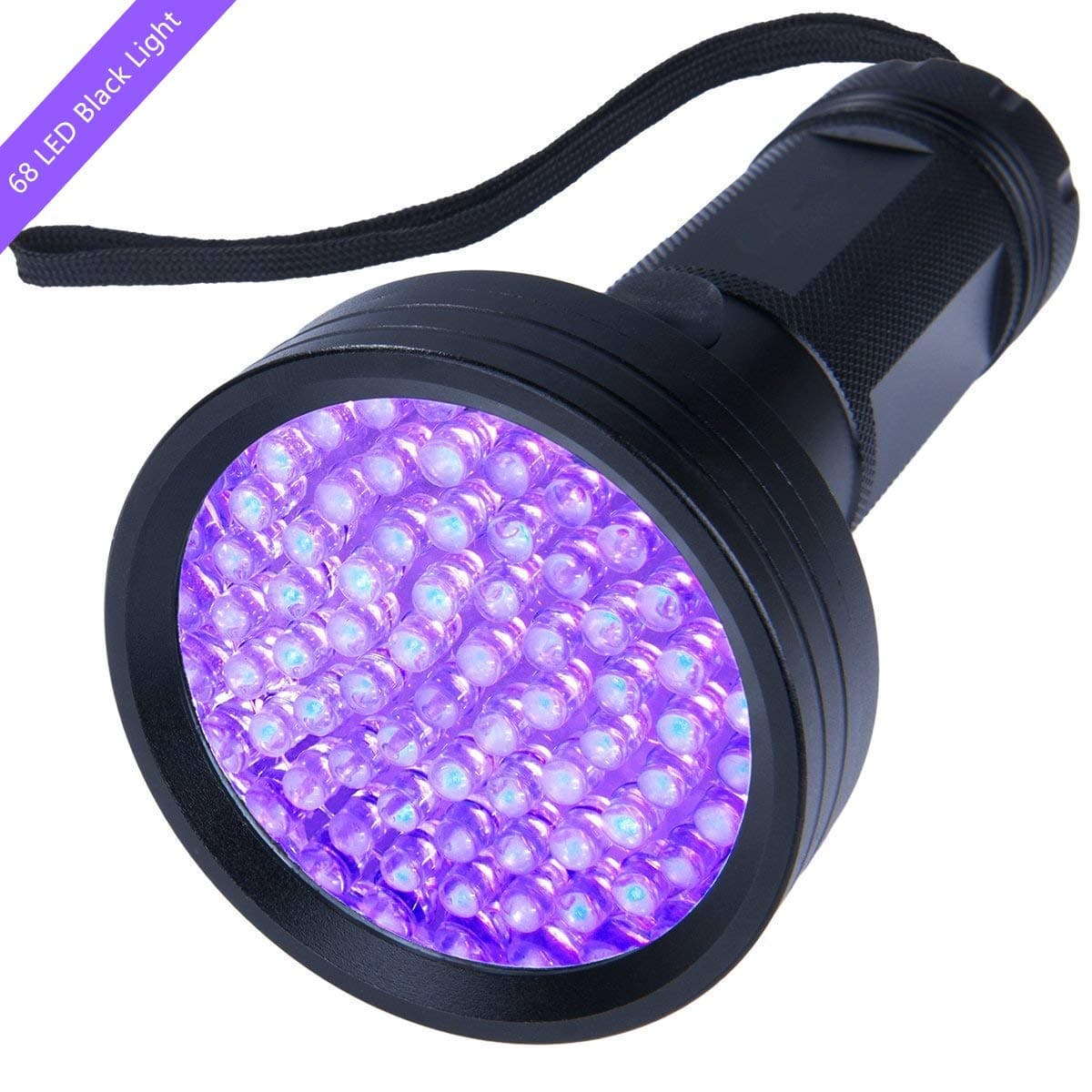 BESTSUN UV Ultra Violet Blacklight 68 LED Flash Light Torch AA Battery