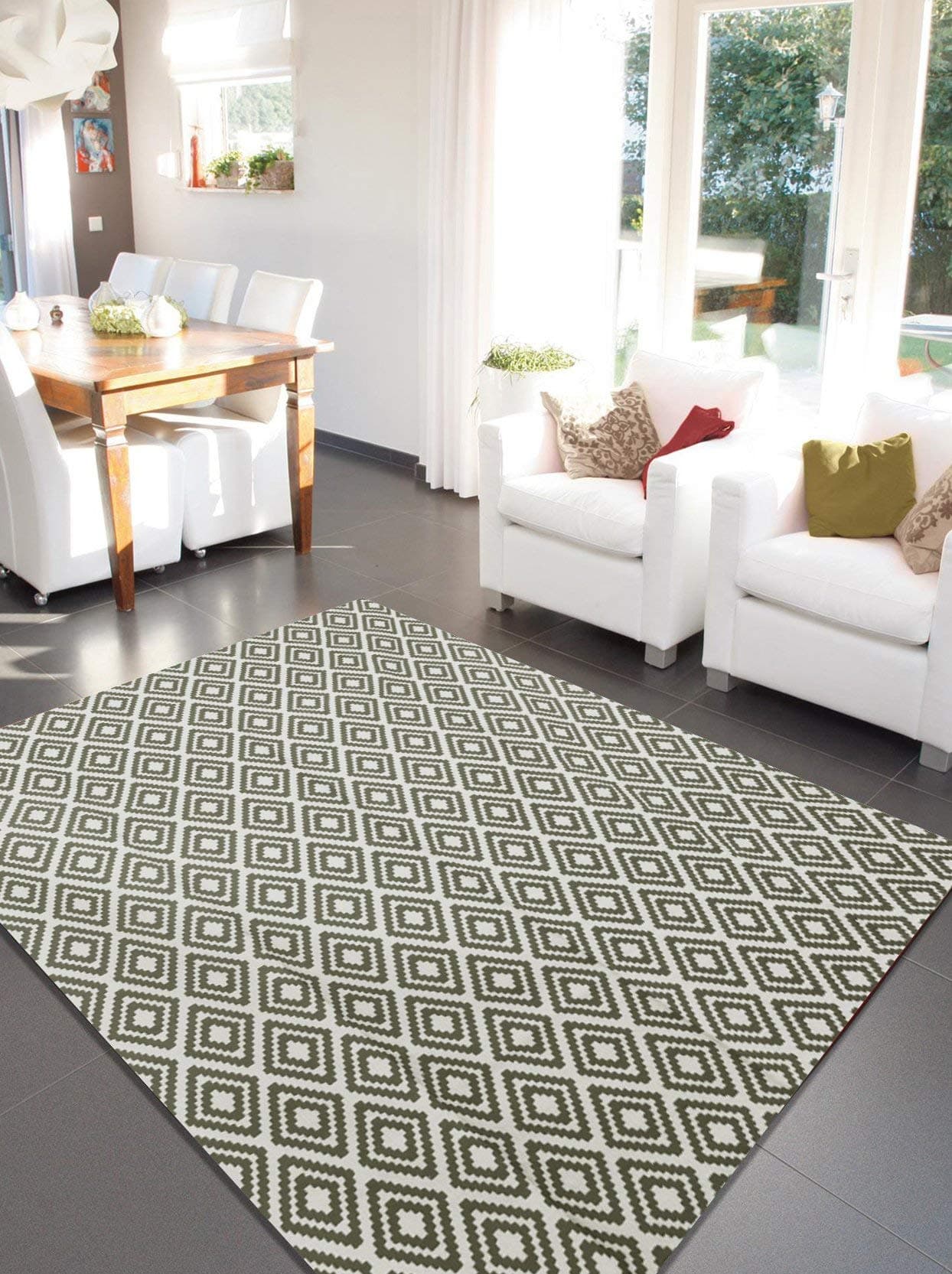 Glam Home Carpet Nirmal White/Grey