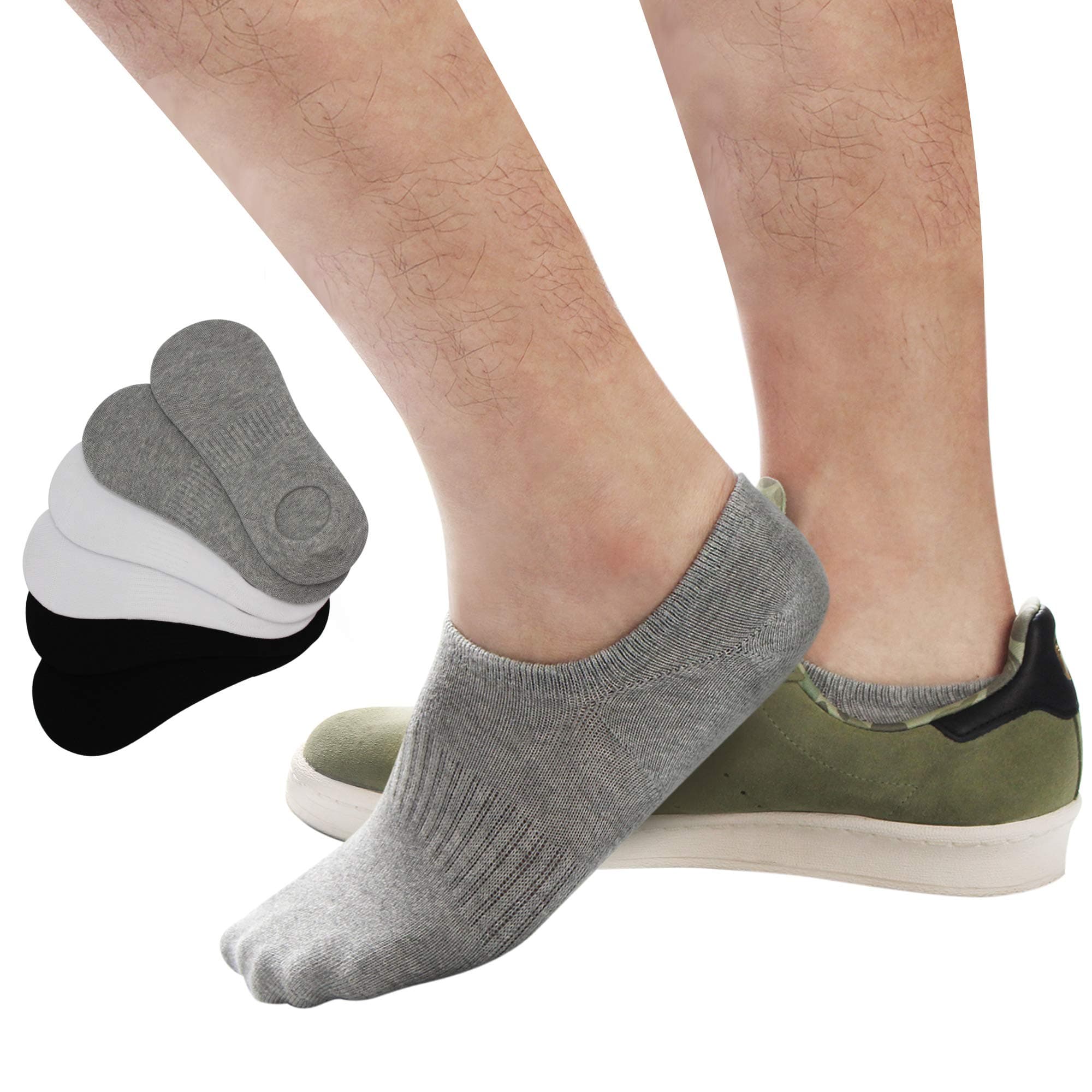 No Show Socks Athletic,Men Running Socks Sox Low Cut Casual Cotton Socks Thin Invisible Non-Slip Socks,Odor-Resistant Breathable Soft Low Socks,Sneaker Loafer Flats Sox,6 Pairs