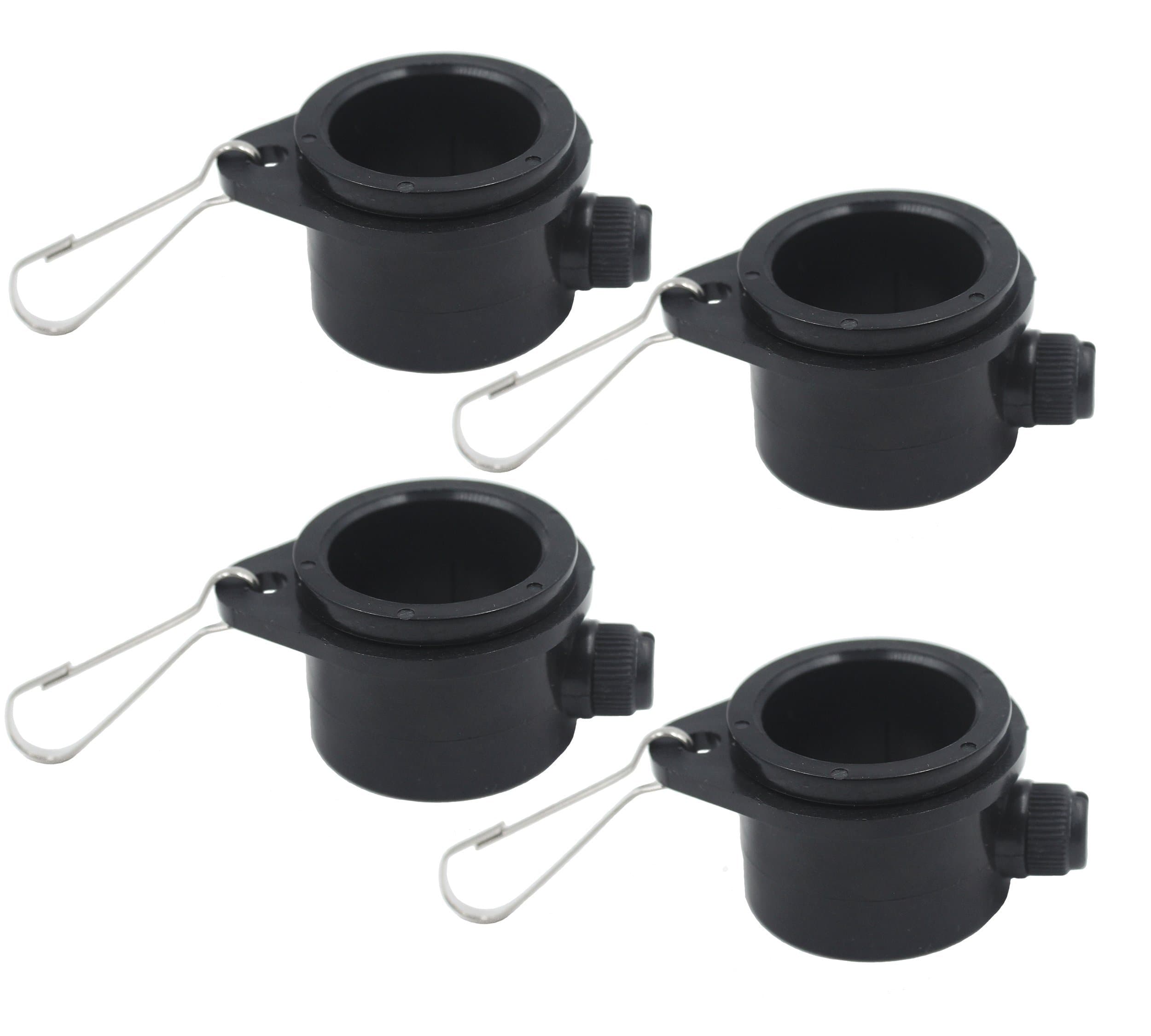 Free Rotating Flag Pole Mounting Rings - for 1 Inch Diameter Flagpole (Black, Pack of 4)