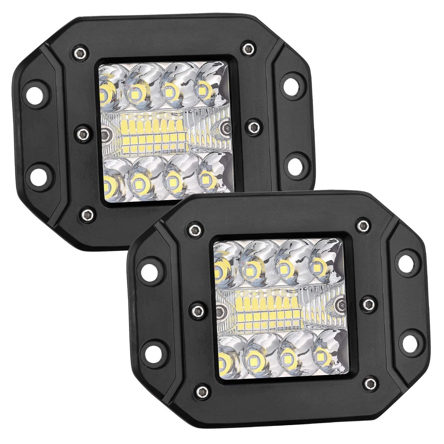 LED Work Light WEISIJI 2Pcs Led Pods Light 48W Pencil Beam Offroad Driving Fog Lights LED Truck Lights Daytime Bumper Boat(2Pcs)