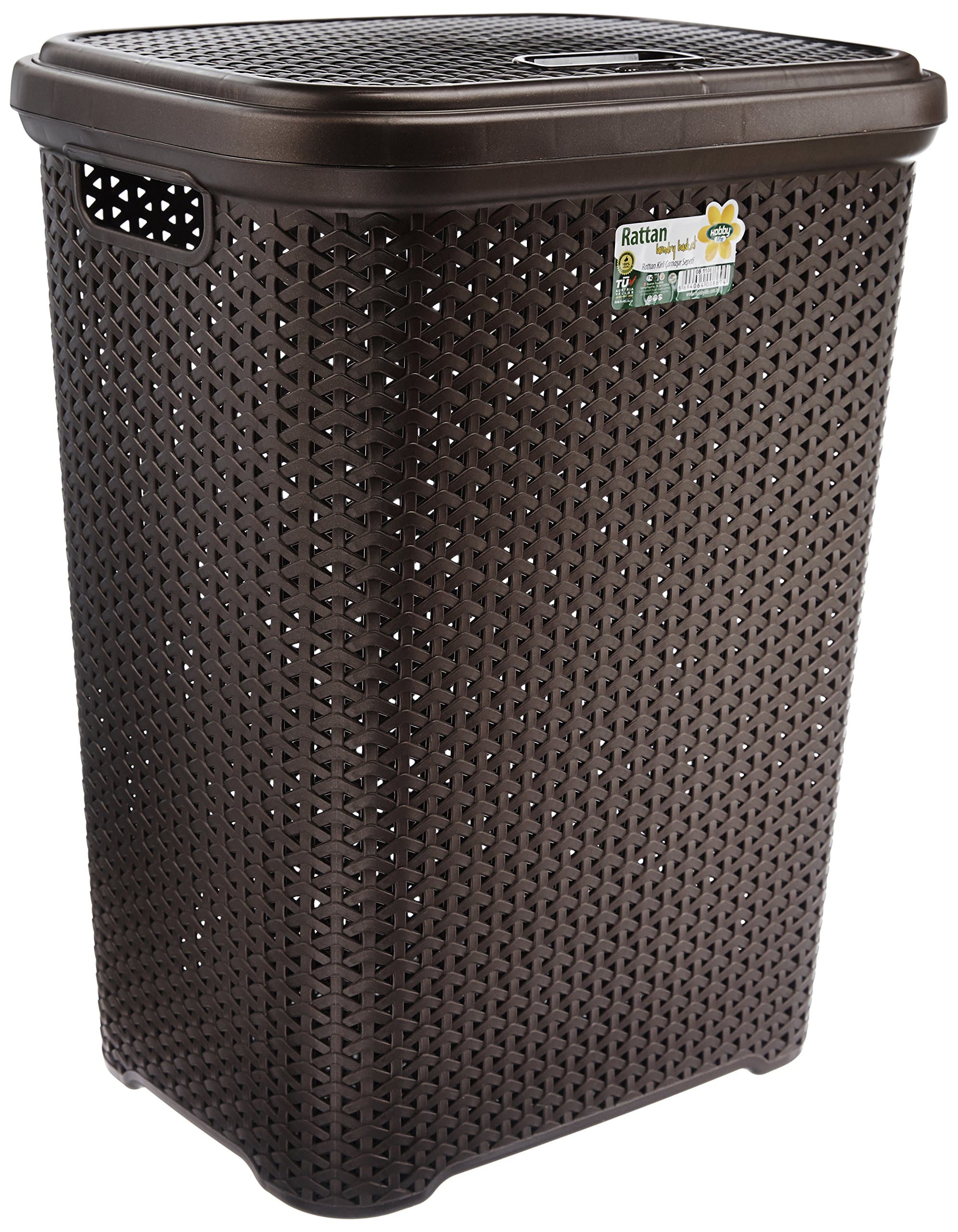 Entity Maya Basket – Rattan 55l.c/Lid Assorted Beige/Marron 81106