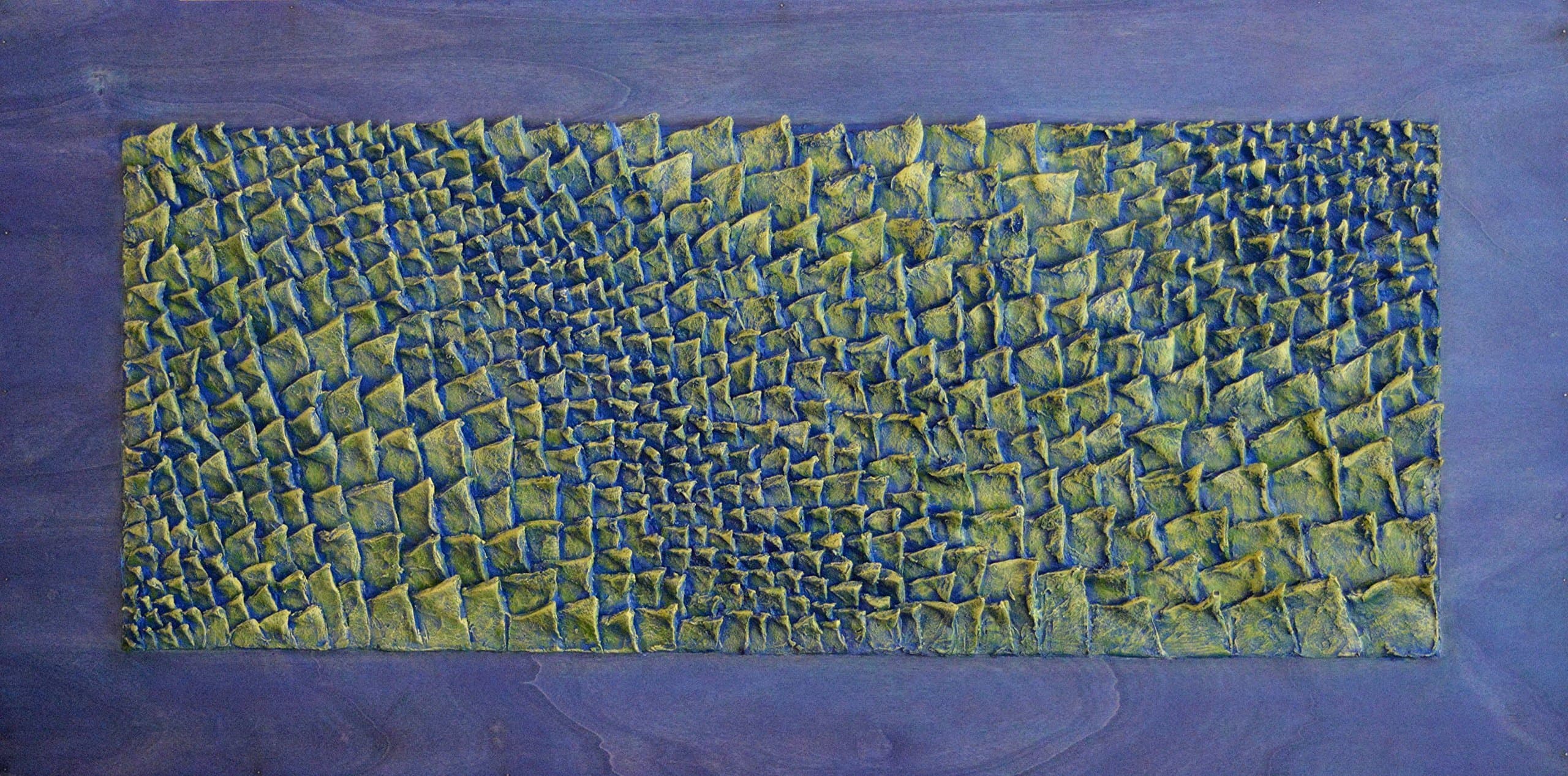 Textured Decorative Wall Panel - Abstract Wall sculpture - 3D Abstract Painting - Green and Blue