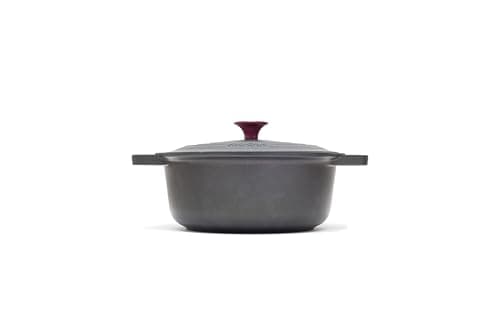 RISOLI Vinum Non-Stick Induction Casserole Dish Diameter 28 cm with Melting Lid Slow Cooking Recycled Aluminium Made in Italy