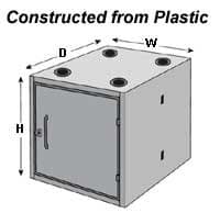 Plastic Modubox Locker, Mod-Box121512-Plas, W X D X H: 12X15X12, Mod-Box121512-Plas