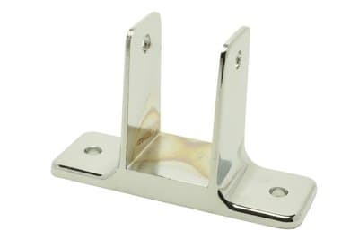 2 Ear Wall Bracket for 1-1/4" Paritions - Chrome Plated Zamak