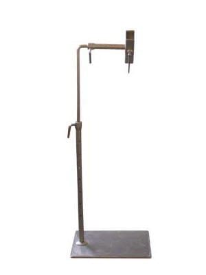 Floor stand – silver grey with side clamp / Lowery floor stand