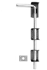 Garage Gate Drop Bolts Black 12" 18" 24" PREPACKED